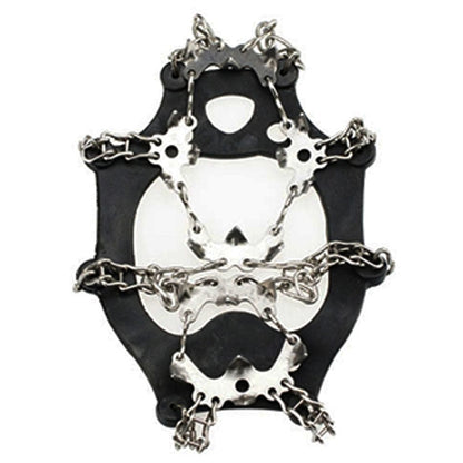 Skorter | 1 Pair 19 Teeth Anti-Slip Ice Gripper Hiking Climbing Chain Shoes Covers, Size:L(Black)