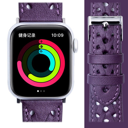 Skorter | Genuine Leather Braided Bracelet for Apple Watch Ultra 49mm & Watch Ultra 2 49mm / Series 9 & 8 & 7 45mm / SE 3 & SE 2 & 6 & SE & 5 & 4 44mm / 3 & 2 & 1 42mm (Purple)