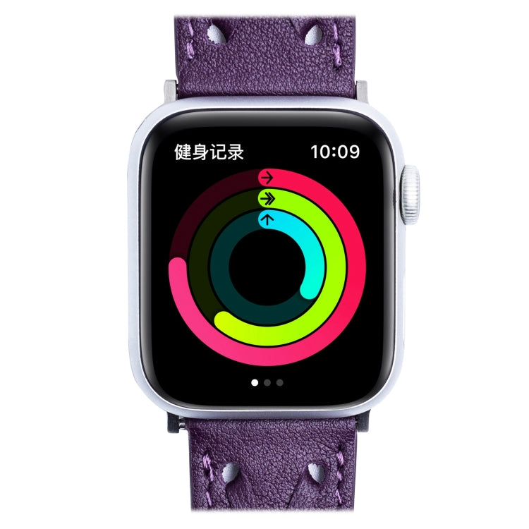 Skorter | Genuine Leather Braided Bracelet for Apple Watch Ultra 49mm & Watch Ultra 2 49mm / Series 9 & 8 & 7 45mm / SE 3 & SE 2 & 6 & SE & 5 & 4 44mm / 3 & 2 & 1 42mm (Purple)