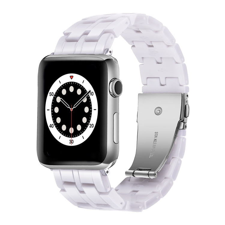 Skorter | Five-Pearl-Resin-Watch-Band for Apple Watch Ultra 49 mm & Watch Ultra 2 49 mm / Series 9 & 8 & 7 45 mm / SE 3 & SE 2 & 6 & SE & 5 & 4 44 mm / 3 & 2 & 1 42 mm (Starlight White)