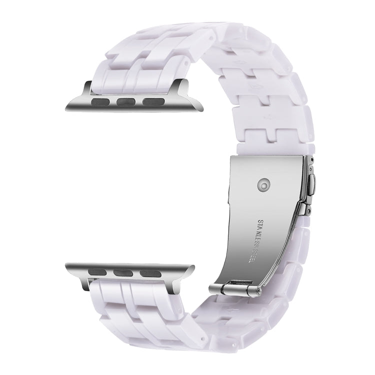 Skorter | Five-Pearl-Resin-Watch-Band for Apple Watch Ultra 49 mm & Watch Ultra 2 49 mm / Series 9 & 8 & 7 45 mm / SE 3 & SE 2 & 6 & SE & 5 & 4 44 mm / 3 & 2 & 1 42 mm (Starlight White)