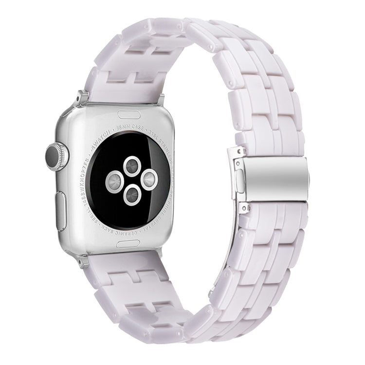 Skorter | Five-Pearl-Resin-Watch-Band for Apple Watch Ultra 49 mm & Watch Ultra 2 49 mm / Series 9 & 8 & 7 45 mm / SE 3 & SE 2 & 6 & SE & 5 & 4 44 mm / 3 & 2 & 1 42 mm (Starlight White)