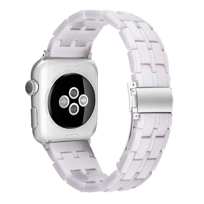Skorter | Five-Pearl-Resin-Watch-Band for Apple Watch Ultra 49 mm & Watch Ultra 2 49 mm / Series 9 & 8 & 7 45 mm / SE 3 & SE 2 & 6 & SE & 5 & 4 44 mm / 3 & 2 & 1 42 mm (Starlight White)