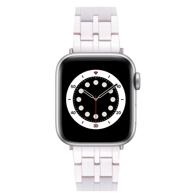Skorter | Five-Pearl-Resin-Watch-Band for Apple Watch Ultra 49 mm & Watch Ultra 2 49 mm / Series 9 & 8 & 7 45 mm / SE 3 & SE 2 & 6 & SE & 5 & 4 44 mm / 3 & 2 & 1 42 mm (Starlight White)