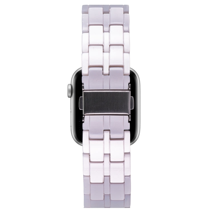 Skorter | Five-Pearl-Resin-Watch-Band for Apple Watch Ultra 49 mm & Watch Ultra 2 49 mm / Series 9 & 8 & 7 45 mm / SE 3 & SE 2 & 6 & SE & 5 & 4 44 mm / 3 & 2 & 1 42 mm (Starlight White)