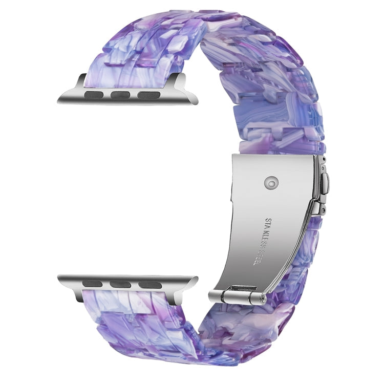 Skorter | Five-Pearl-Resin-Watch-Band for Apple Watch Ultra 49mm & Watch Ultra 2 49mm / Series 9 & 8 & 7 45mm / SE 3 & SE 2 & 6 & SE & 5 & 4 44mm / 3 & 2 & 1 42mm (Purple Texture)