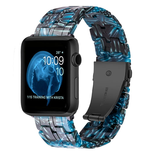 Skorter | Five-Pearl-Resin-Watchband for Apple Watch Series 9&8&7 41mm / SE 3&SE 2&6&SE&5&4 40mm / 3&2&1 38mm (Midnight Blue)