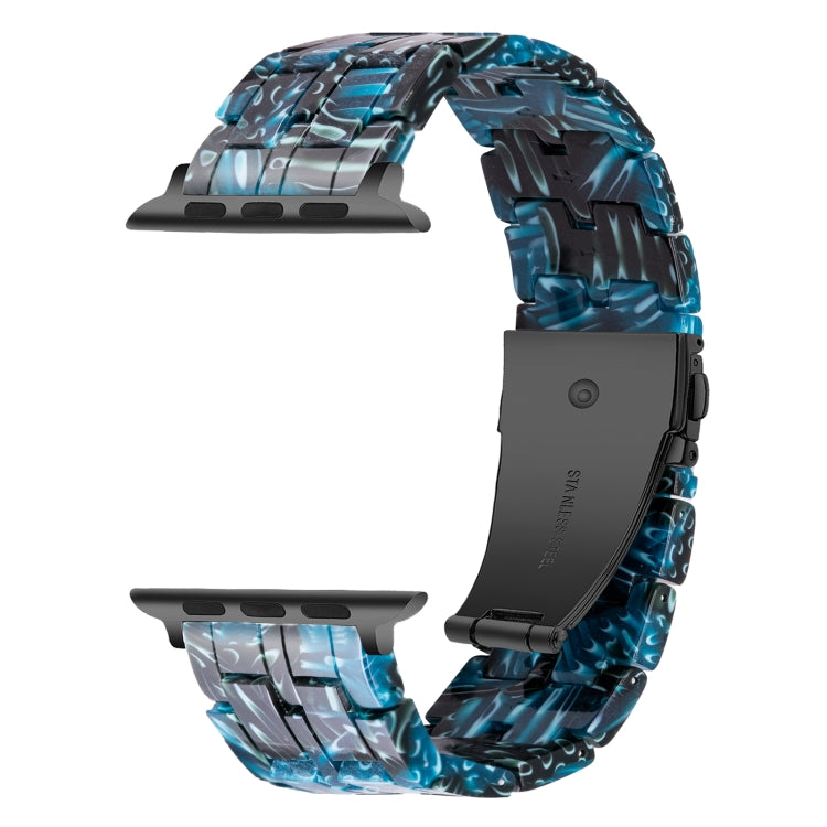 Skorter | Five-Pearl-Resin-Watchband for Apple Watch Series 9&8&7 41mm / SE 3&SE 2&6&SE&5&4 40mm / 3&2&1 38mm (Midnight Blue)