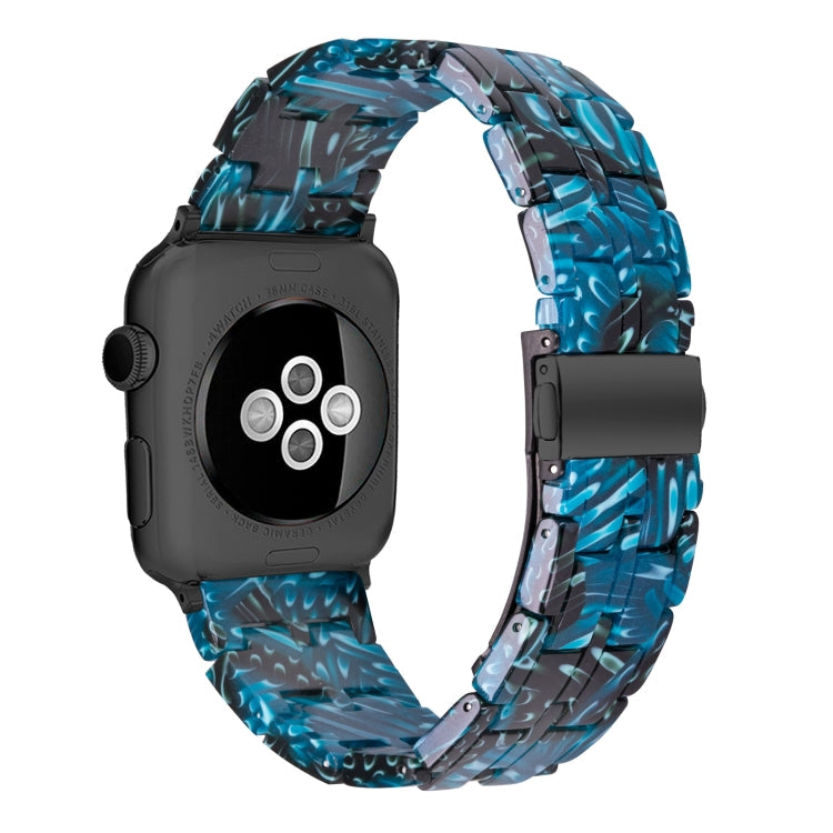 Skorter | Five-Pearl-Resin-Watchband for Apple Watch Series 9&8&7 41mm / SE 3&SE 2&6&SE&5&4 40mm / 3&2&1 38mm (Midnight Blue)