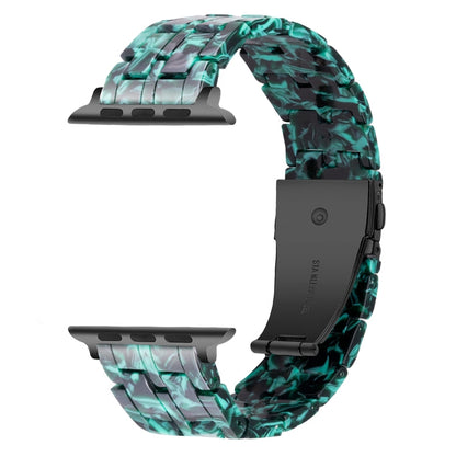 Skorter | Five-Pearl-Resin-Watchband for Apple Watch Series 9&8&7 41mm / SE 3&SE 2&6&SE&5&4 40mm / 3&2&1 38mm (Claw Green)