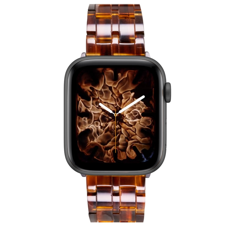 Skorter | Five-Pearl Resin Watch Band for Apple Watch Series 9&8&7 41mm / SE 3&SE 2&6&SE&5&4 40mm / 3&2&1 38mm (Caramel)