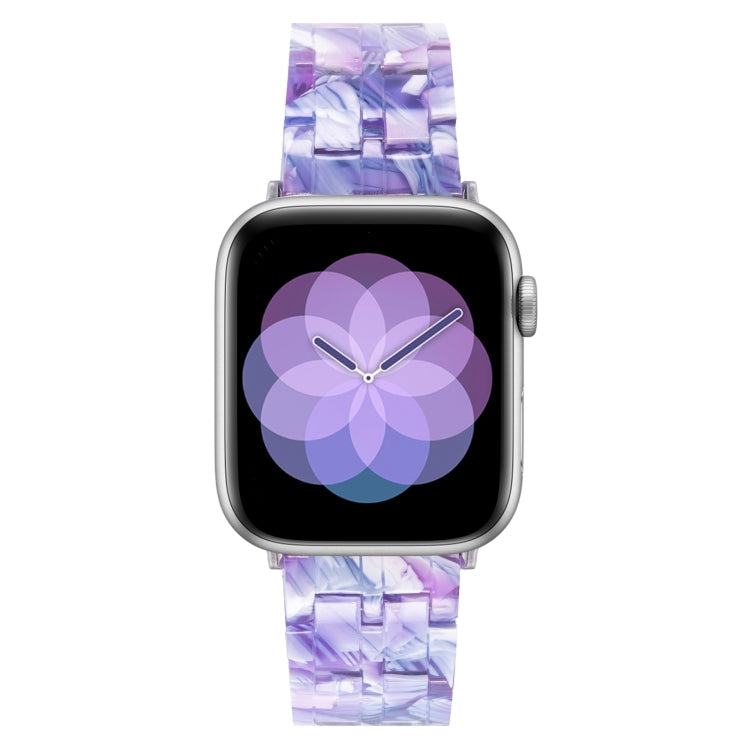 Skorter | Five Pearl Resin Watch Band for Apple Watch Series 9&8&7 41mm / SE 3&SE 2&6&SE&5&4 40mm / 3&2&1 38mm (Purple Texture)