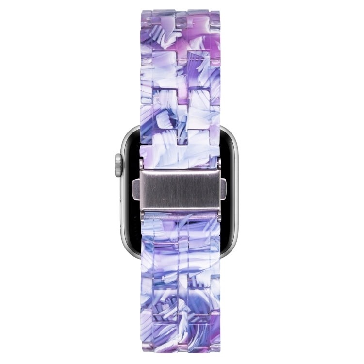 Skorter | Five Pearl Resin Watch Band for Apple Watch Series 9&8&7 41mm / SE 3&SE 2&6&SE&5&4 40mm / 3&2&1 38mm (Purple Texture)