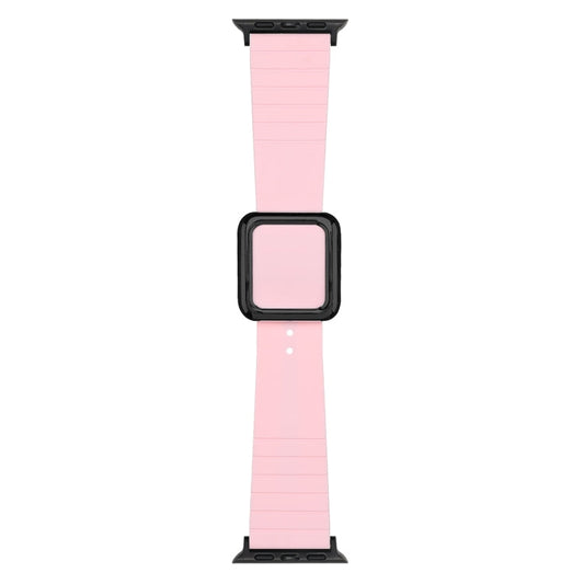 Skorter | Black Square Buckle Silicone Band for Apple Watch Series 9&8&7 41mm / SE 3&SE 2&6&SE&5&4 40mm / 3&2&1 38mm (Pink)