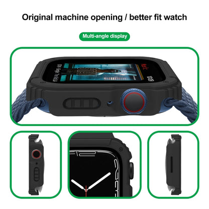Skorter | 2 in 1 Screen Tempered Glass Film Protective Case for Apple Watch Series 9 / 8 / 7 41mm (Black)