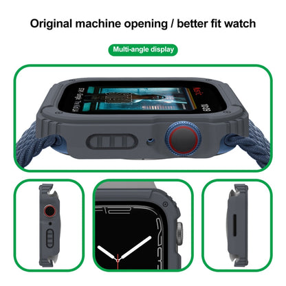 Skorter | 2 in 1 Screen Tempered Glass Film Protective Case for Apple Watch Series 6 / 5 / 4 / SE 40mm (Dark Gray)