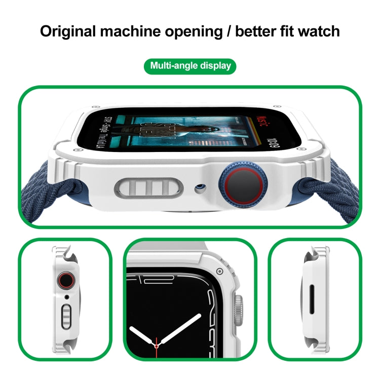 Skorter | 2 in 1 Screen Tempered Glass Film Protective Case for Apple Watch Series 3 & 2 & 1 38mm (White)