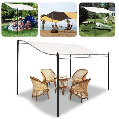 Skorter | Garden Patio Awning Canopy Waterproof Shade Cloth, Size:3X3m(Beige)