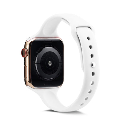 Skorter | For Apple Watch 5/4 44mm & 3/2/1 42mm Thin Silicone Band (White)