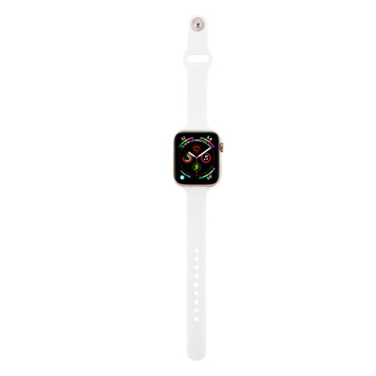 Skorter | For Apple Watch 5/4 44mm & 3/2/1 42mm Thin Silicone Band (White)