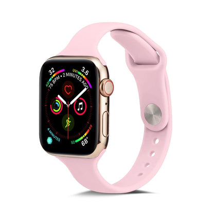 Skorter | For Apple Watch 5/4 44mm & 3/2/1 42mm Thin Silicone Strap (Pink)