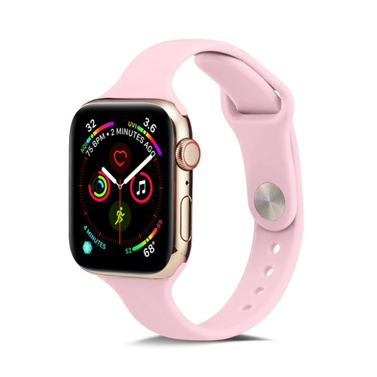 Skorter | For Apple Watch 5/4 44mm & 3/2/1 42mm Thin Silicone Strap (Pink)