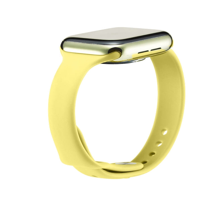 Skorter | For Apple Watch 5/4 44mm & 3/2/1 42mm Thin Silicone Watch Strap (Yellow)