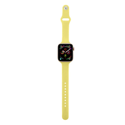 Skorter | For Apple Watch 5/4 44mm & 3/2/1 42mm Thin Silicone Watch Strap (Yellow)