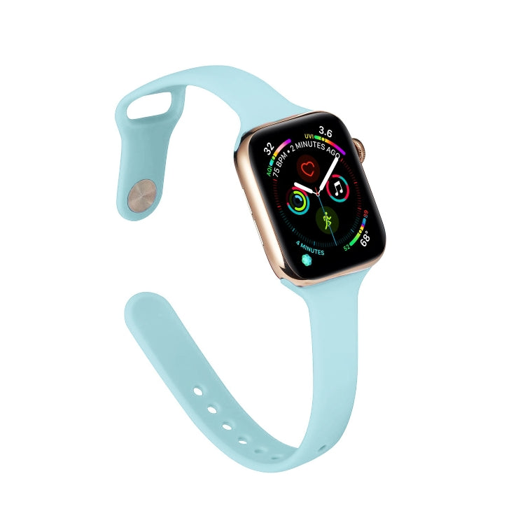 Skorter | For Apple Watch 5/4 40mm & 3/2/1 38mm Thin Silicone Watch Strap (Green)