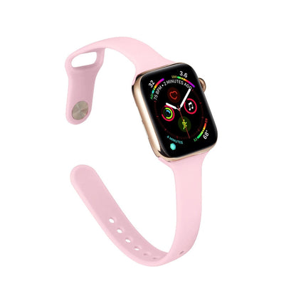 Skorter | For Apple Watch 5/4 40mm & 3/2/1 38mm Thin Silicone Watch Band (Pink)