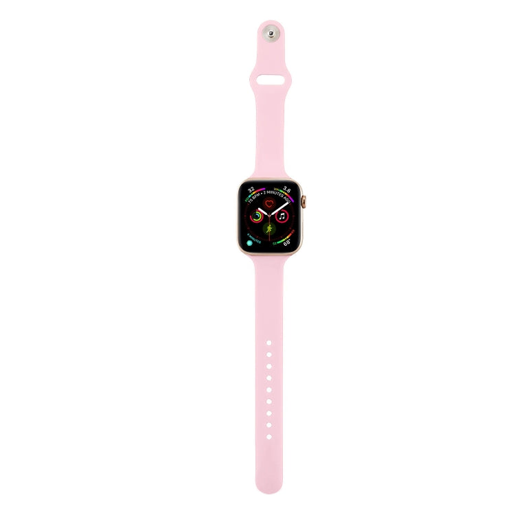 Skorter | For Apple Watch 5/4 40mm & 3/2/1 38mm Thin Silicone Watch Band (Pink)