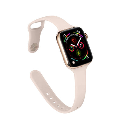 Skorter | For Apple Watch 5/4 40mm & 3/2/1 38mm Thin Silicone Strap (Pink Silty)