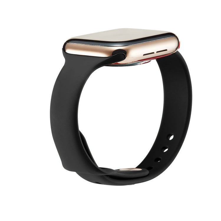 Skorter | For Apple Watch 5/4 40mm & 3/2/1 38mm Thin Silicone Watch Band (Black)