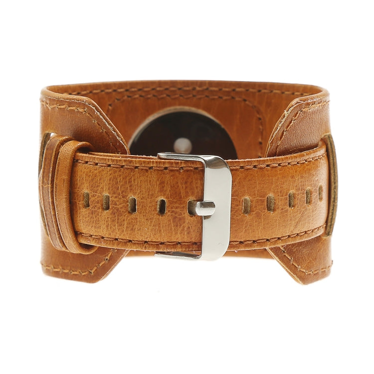 Skorter | For Apple Watch 5 & 4 40mm / 3 & 2 & 1 38mm Crazy Horse Texture Band Watch Strap (Light Brown)