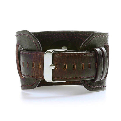 Skorter | For Apple Watch 5 & 4 40mm / 3 & 2 & 1 38mm Crazy Horse Texture Band Watch Strap (Dark Brown)