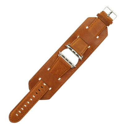 Skorter | For Apple Watch 5 & 4 44mm / 3 & 2 & 1 42mm Strap with crazy horsehide texture (Light Brown)