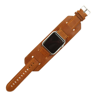Skorter | For Apple Watch 5 & 4 44mm / 3 & 2 & 1 42mm Strap with crazy horsehide texture (Light Brown)