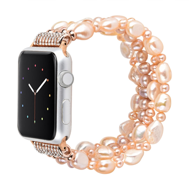 Skorter | For Apple Watch 5 & 4 40mm / 3 & 2 & 1 38mm Pearl Crystal Bracelet (Natural Pearl)