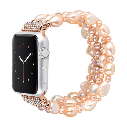 Skorter | For Apple Watch 5 & 4 40mm / 3 & 2 & 1 38mm Pearl Crystal Bracelet (Natural Pearl)
