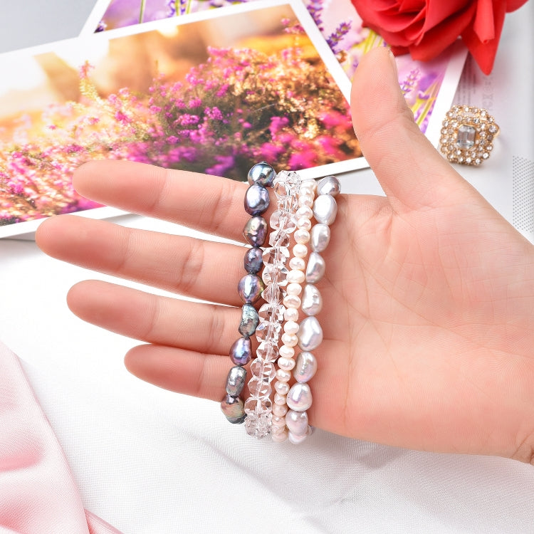 Skorter | For Apple Watch 5 & 4 40mm / 3 & 2 & 1 38mm Pearl Crystal Watch Band (Pearl + White Crystal)