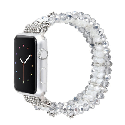 Skorter | For Apple Watch 5 & 4 40mm / 3 & 2 & 1 38mm Pearl Crystal Watch Band (Crystal Porcelain White)