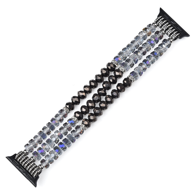 Skorter | For Apple Watch 5 & 4 40mm / 3 & 2 & 1 38mm Pearl Crystal Watch Band (Crystal Gray)