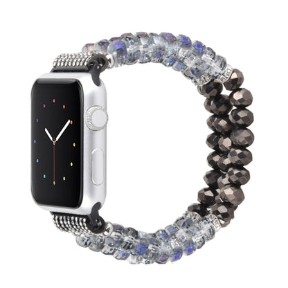 Skorter | For Apple Watch 5 & 4 40mm / 3 & 2 & 1 38mm Pearl Crystal Watch Band (Crystal Gray)