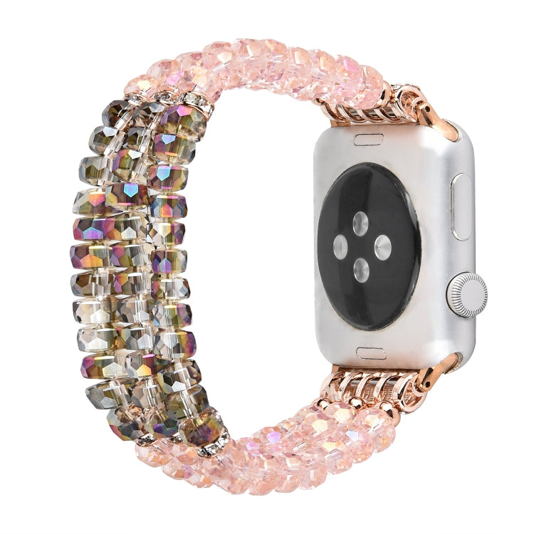 Skorter | For Apple Watch 5 & 4 44mm / 3 & 2 & 1 42mm Pearl Crystal Watch Band (Crystal Pink)