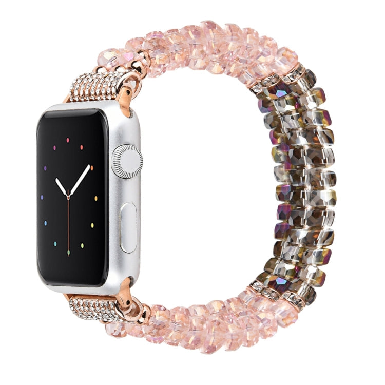 Skorter | For Apple Watch 5 & 4 44mm / 3 & 2 & 1 42mm Pearl Crystal Watch Band (Crystal Pink)