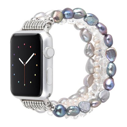 Skorter | For Apple Watch 5 & 4 44mm / 3 & 2 & 1 42mm Pearl crystal watch band (Pearl + white crystal)