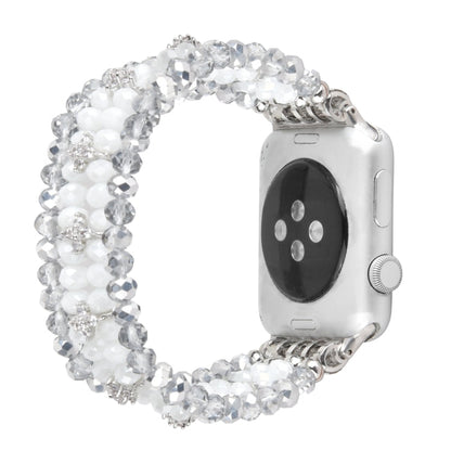 Skorter | For Apple Watch 5 & 4 44mm / 3 & 2 & 1 42mm Pearl Crystal Watch Band (Crystal Porcelain White)