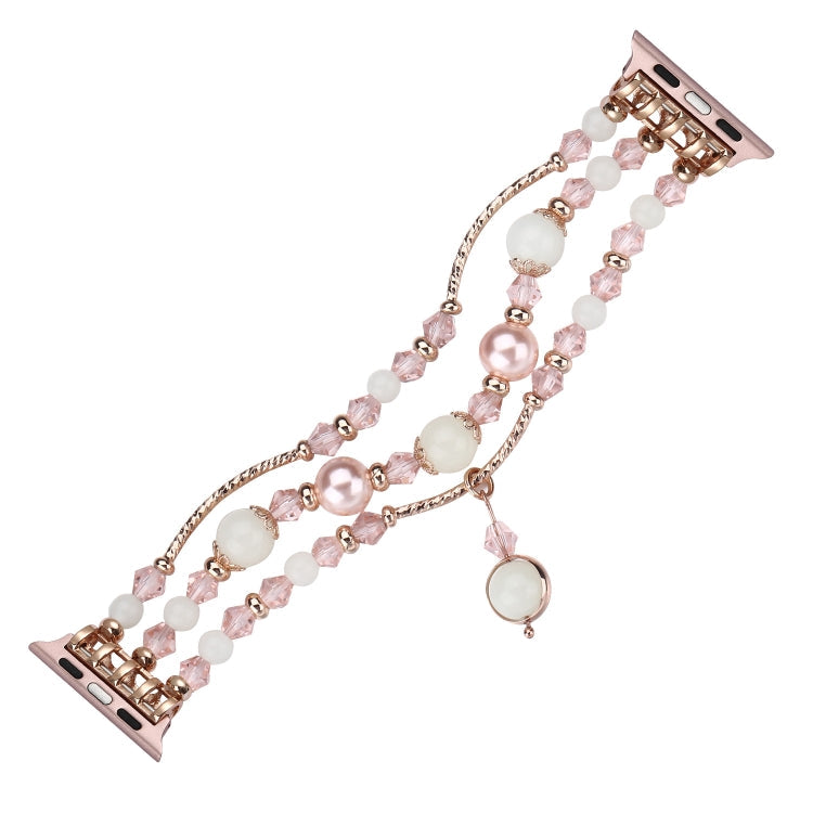 Skorter | For Apple Watch 5 & 4 40mm / 3 & 2 & 1 38mm Glowing Agate Watch Band (Rose Gold)