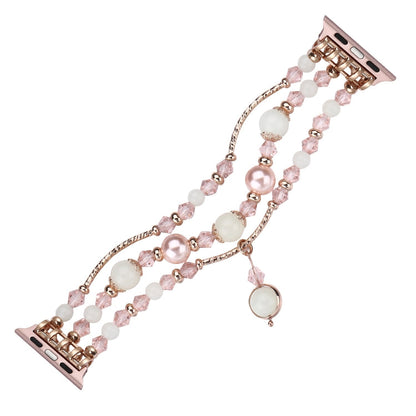 Skorter | For Apple Watch 5 & 4 40mm / 3 & 2 & 1 38mm Glowing Agate Watch Band (Rose Gold)