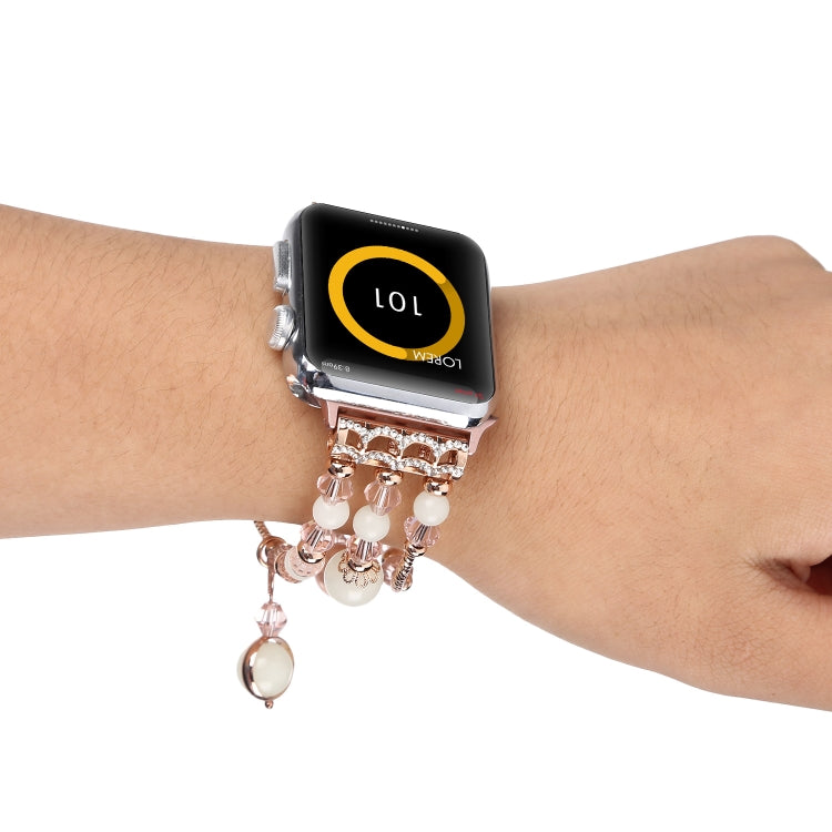 Skorter | For Apple Watch 5 & 4 40mm / 3 & 2 & 1 38mm Glowing Agate Watch Band (Rose Gold)